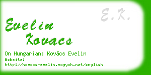 evelin kovacs business card