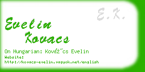 evelin kovacs business card